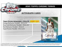 2021 Topps Chrome Tennis Hobby Box Taass for sale