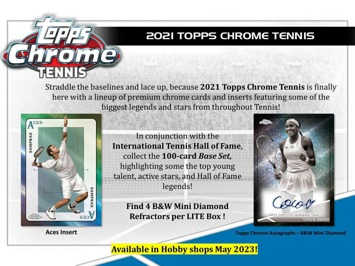 2021 Topps Chrome Tennis Lite Box Taass US