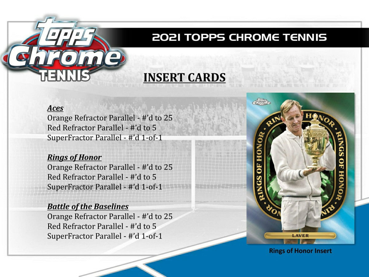 2021 Topps Chrome Tennis Lite Box Taass US