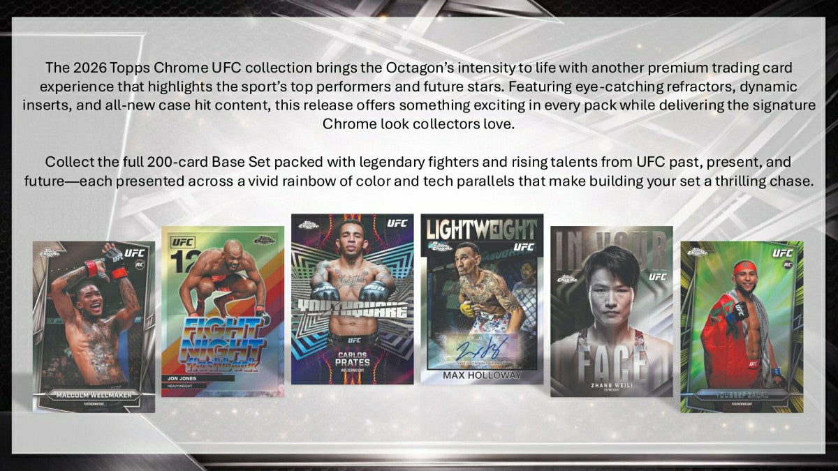 2026 Topps Chrome UFC Hobby Box Fashion