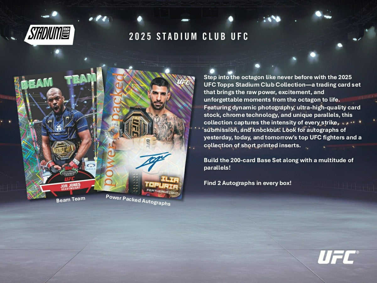 2025 Topps Stadium Club UFC Hobby Box Taass for sale