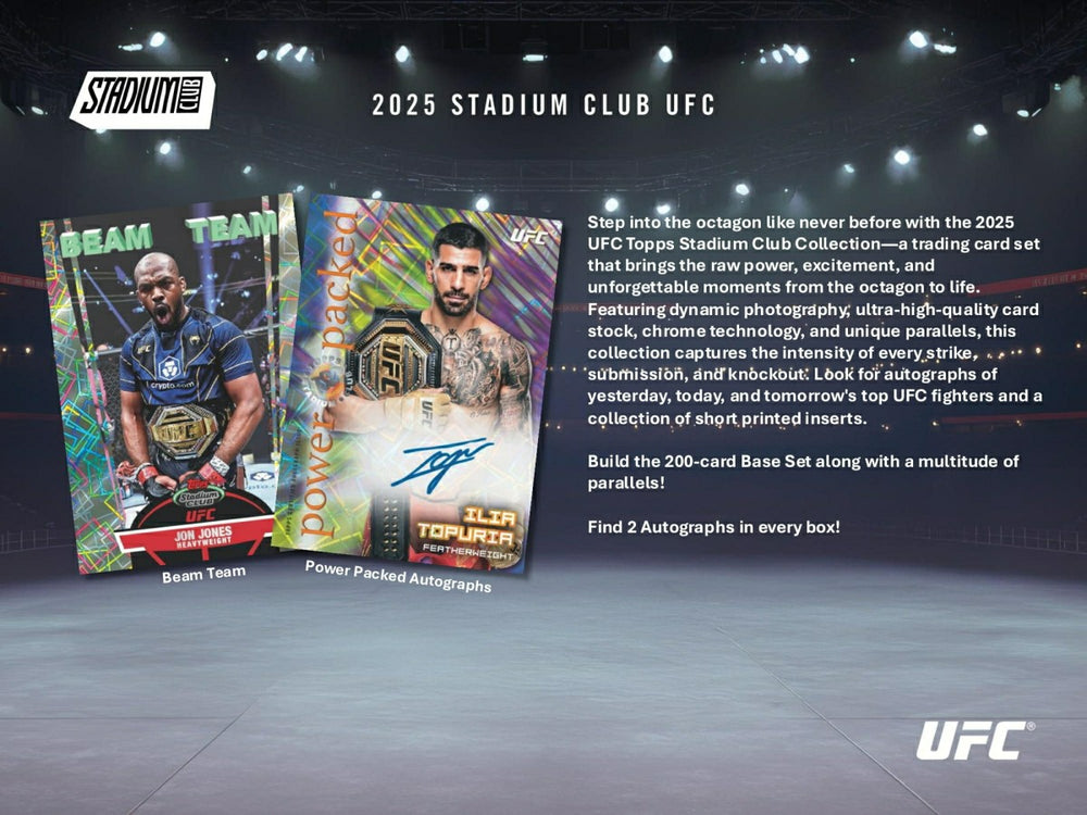 2025 Topps Stadium Club UFC Hobby Box Taass for sale