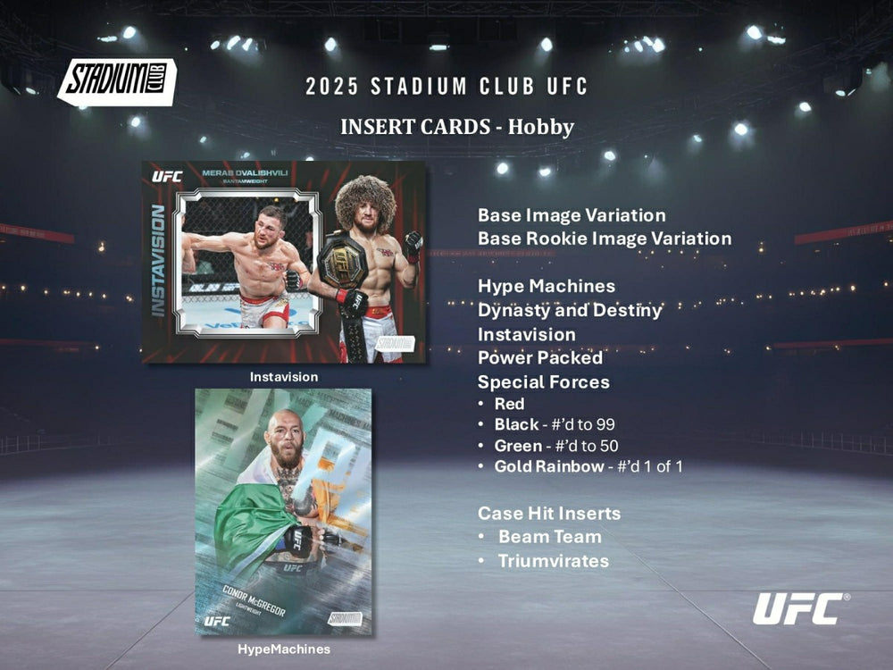 2025 Topps Stadium Club UFC Hobby Box Taass for sale