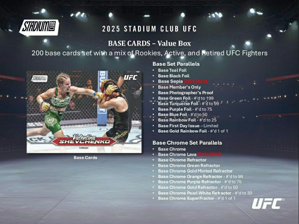2025 Topps Stadium Club UFC Blaster Box Taass US