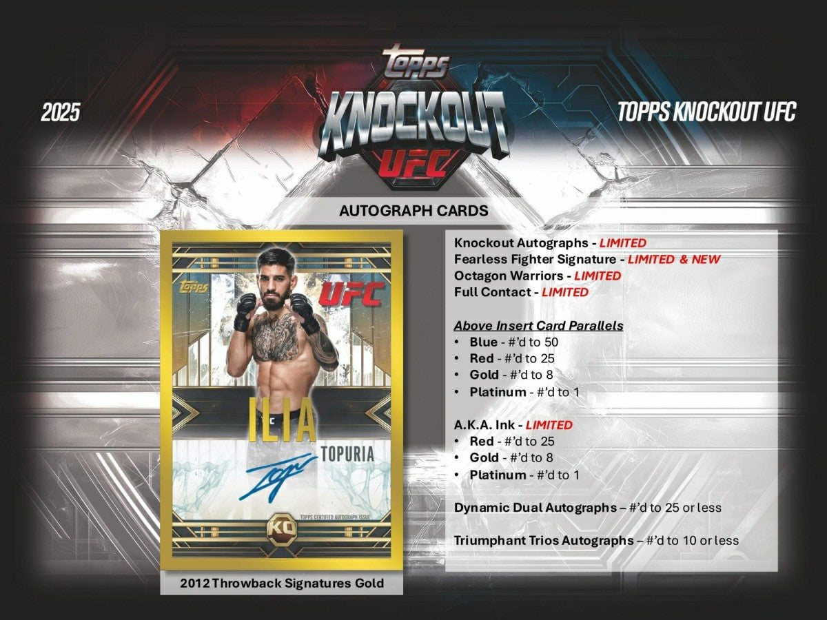 2025 Topps Knockout UFC Hobby Box Classic
