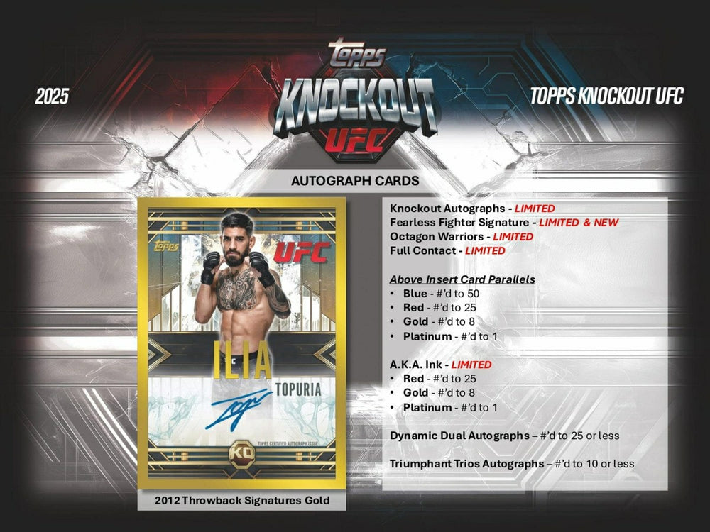 2025 Topps Knockout UFC Hobby Box Classic