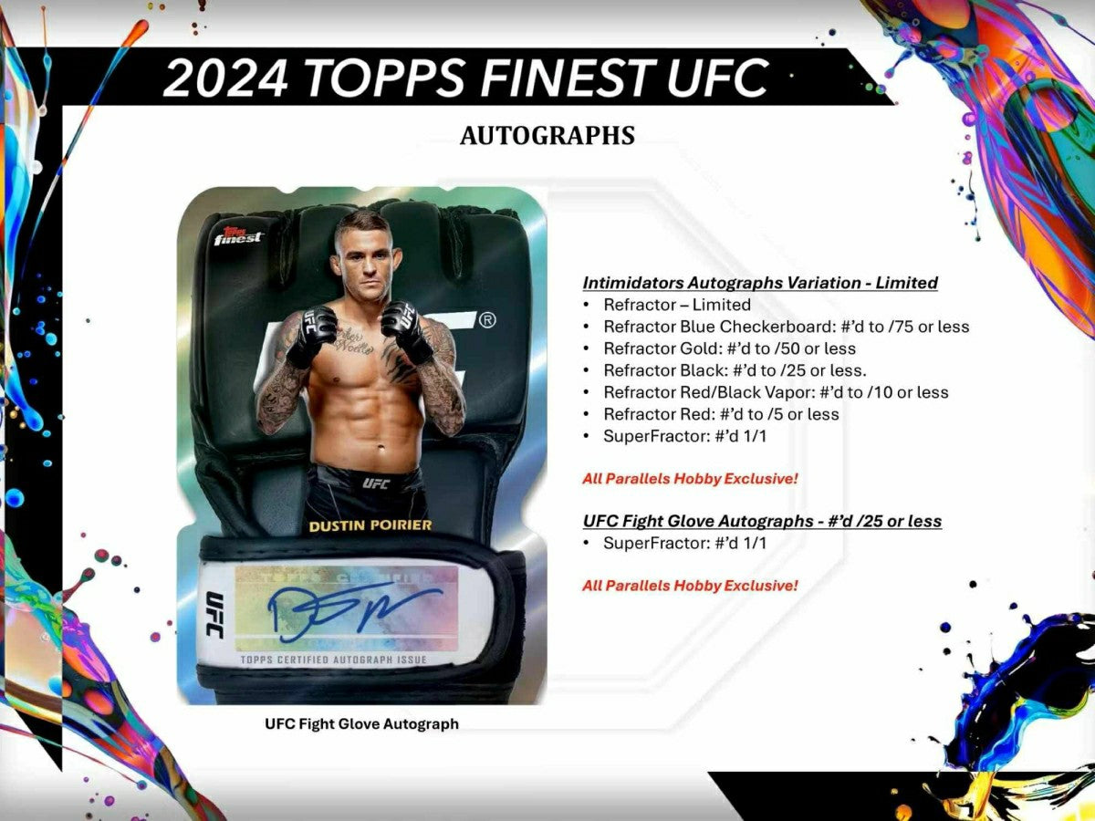 2024 Topps Finest UFC Hobby Box Taass sale