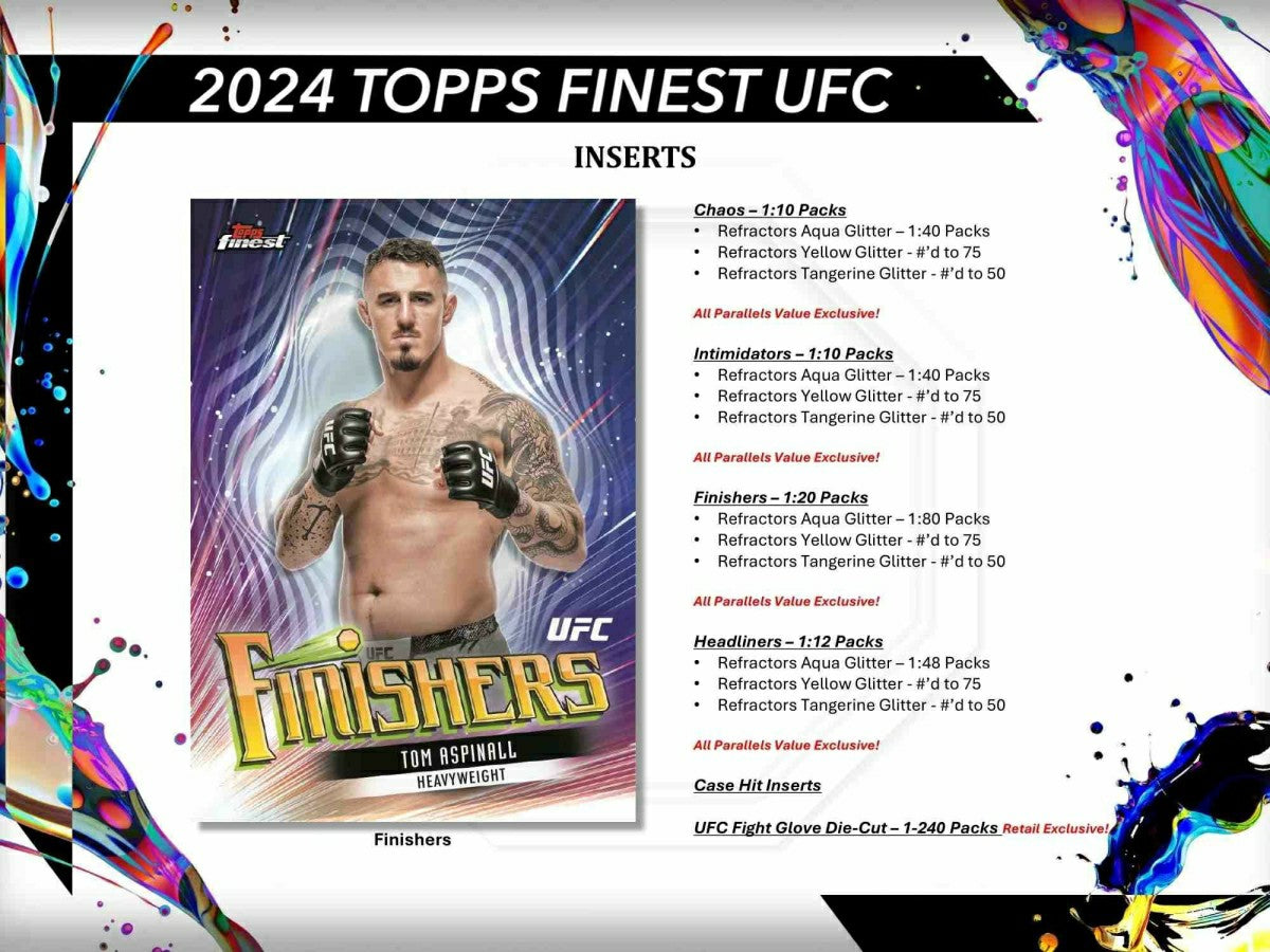 2024 Topps Finest UFC Blaster Box Taass for sale