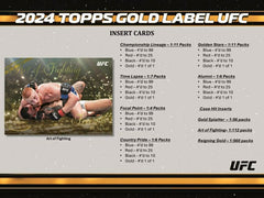 2024 Topps Gold Label UFC Hobby Box Taass US