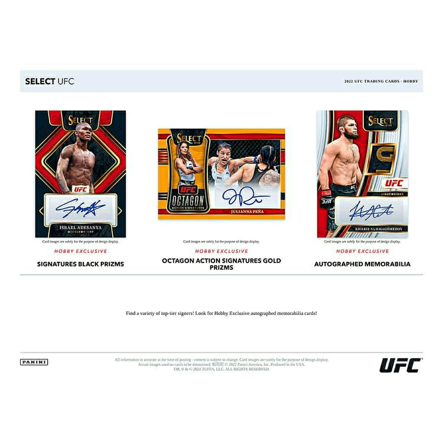 2022 Panini Select UFC Hobby Box Taass sale