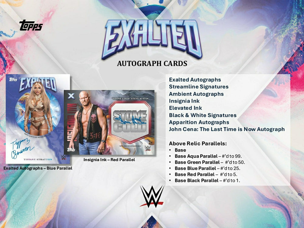 2025 Topps Exalted WWE Hobby Box Taass sale