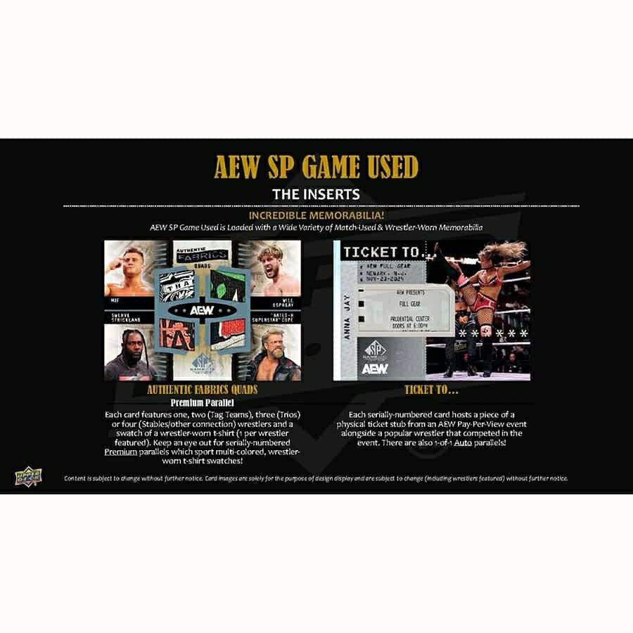 2025 Upper Deck AEW SP Game Used All Elite Wrestling Hobby Box Taass US