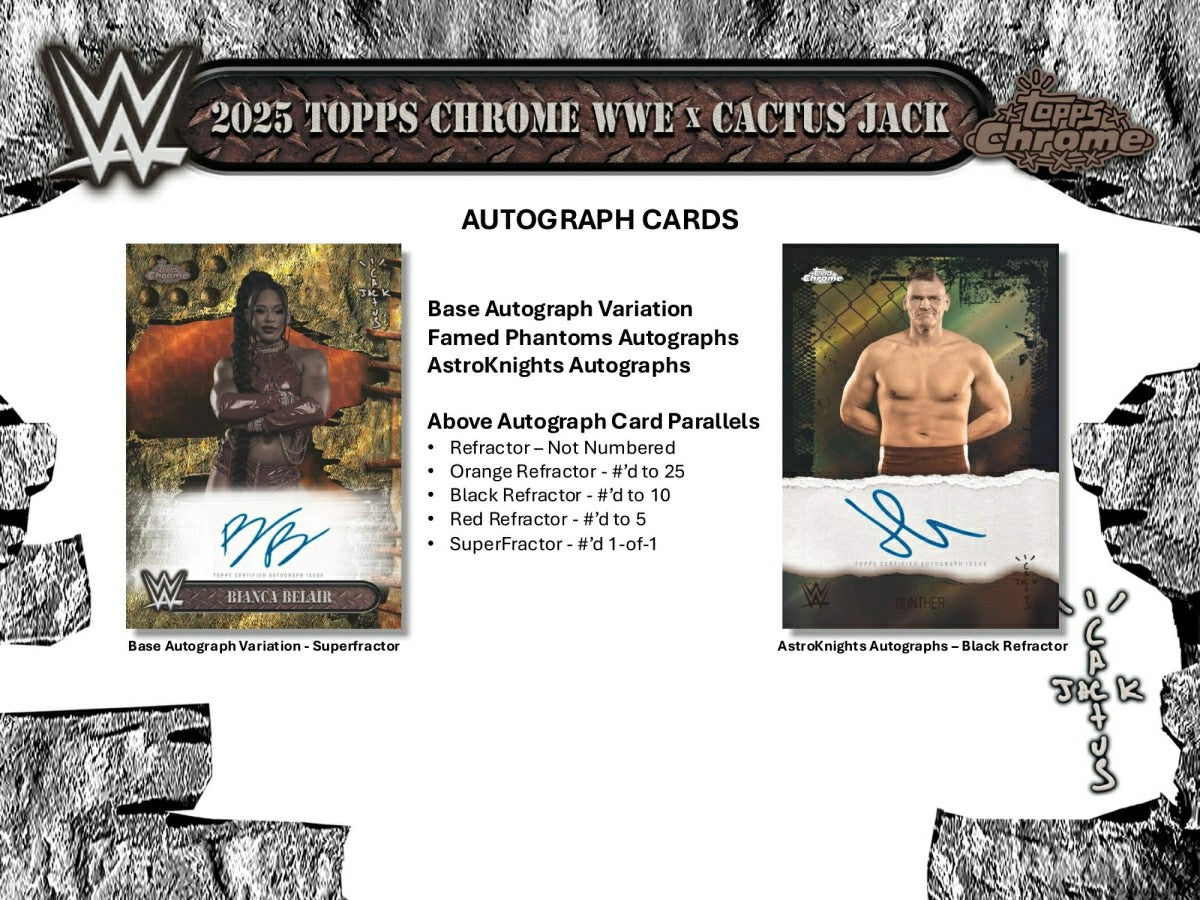 2025 Topps Chrome WWE x Cactus Jack Hobby Box Fashion