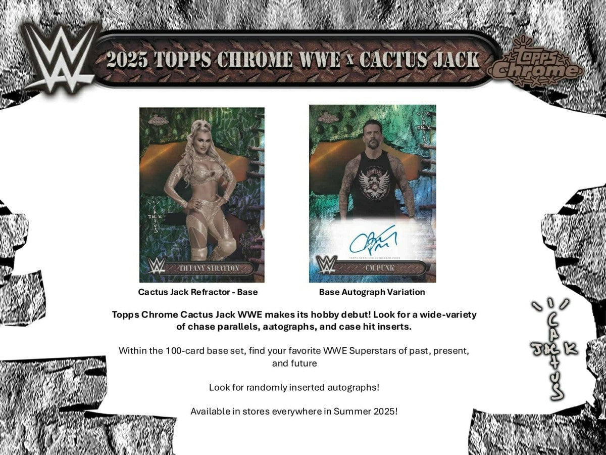 2025 Topps Chrome WWE x Cactus Jack Hobby Pack Lifestyle