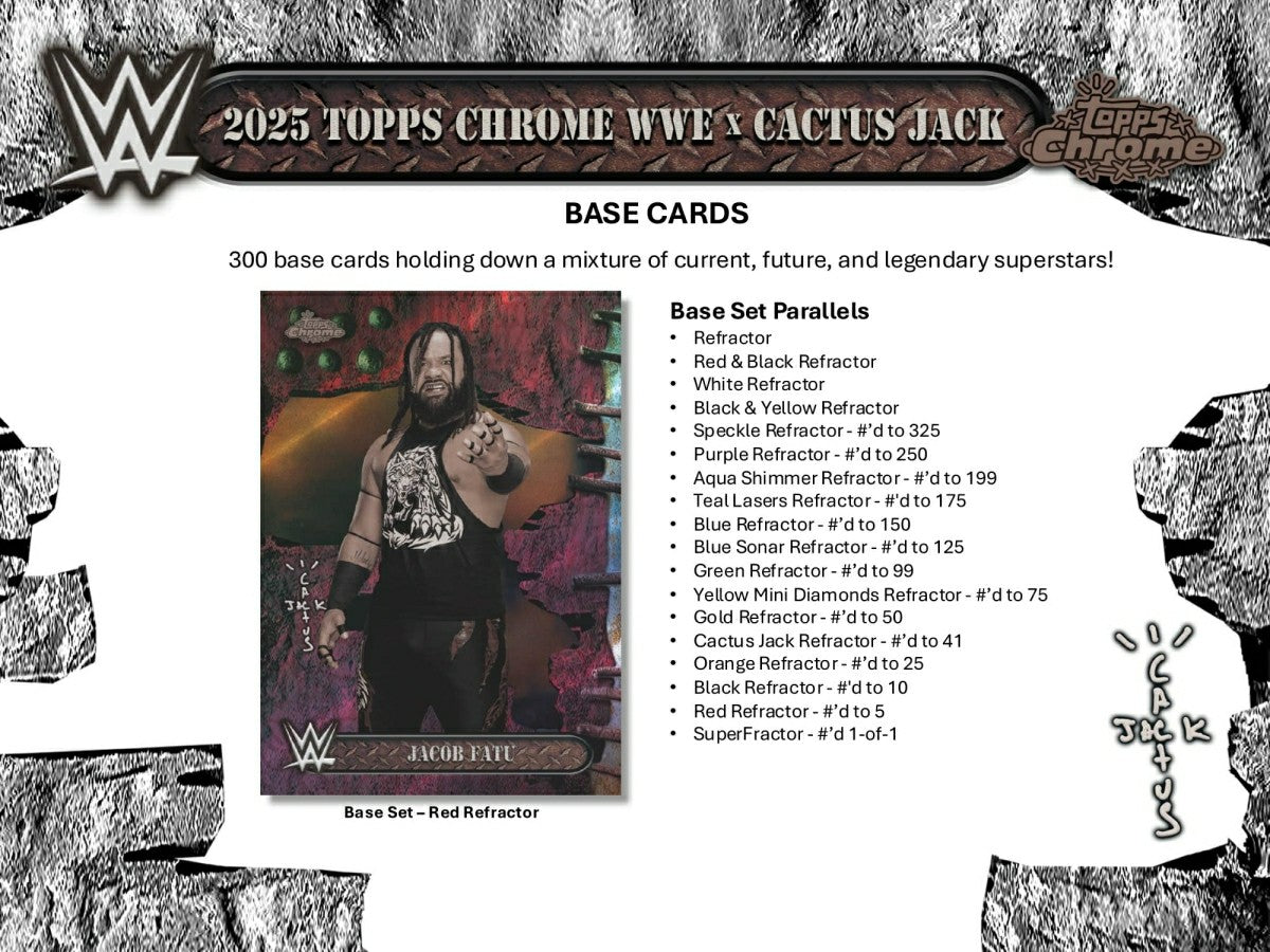 2025 Topps Chrome WWE x Cactus Jack Hobby Pack Lifestyle