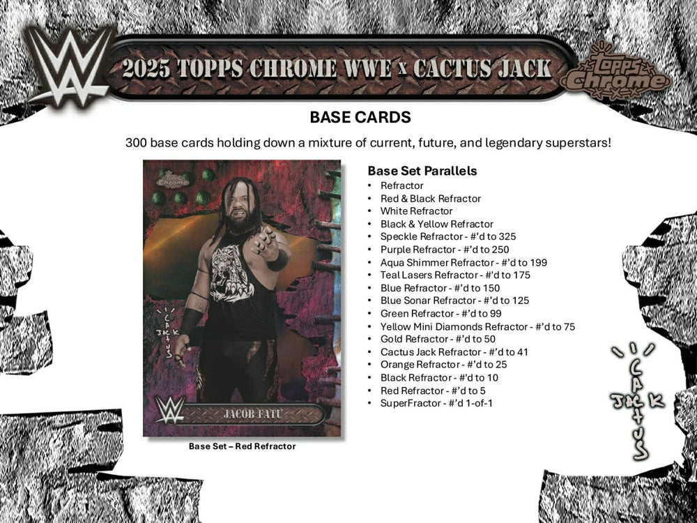 2025 Topps Chrome WWE x Cactus Jack Hobby Pack Lifestyle