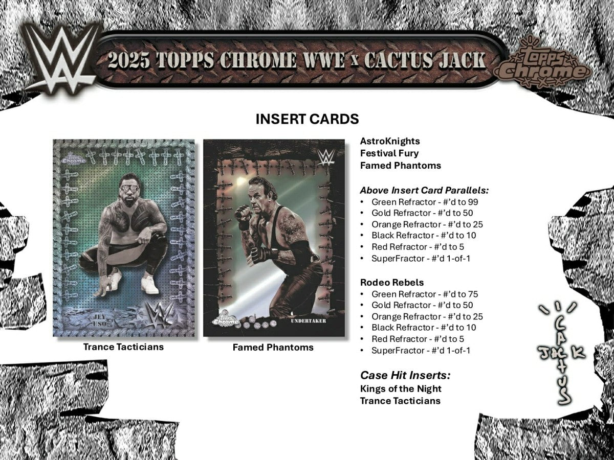 2025 Topps Chrome WWE x Cactus Jack Hobby Pack Lifestyle