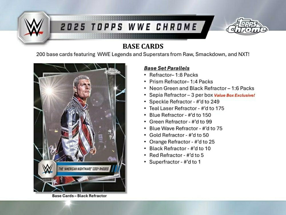 2025 Topps Chrome WWE Wrestling Blaster Box Classic