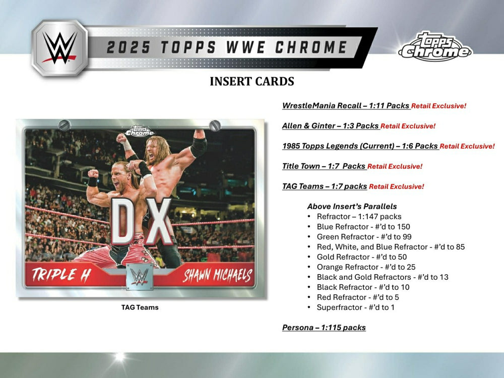 2025 Topps Chrome WWE Wrestling Mega Box Lifestyle