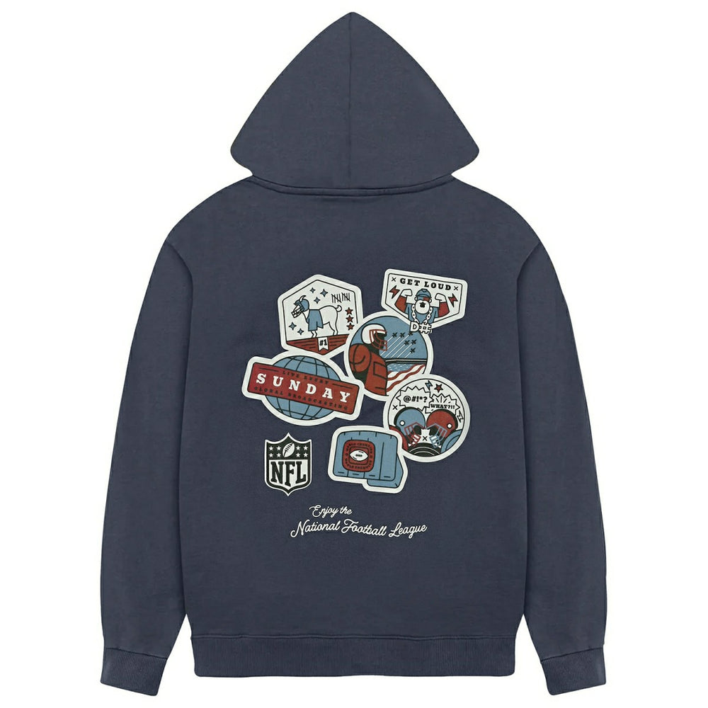 NFL Shield Core L&L '76 Boxer NFL Hoodie Navy Taass sale