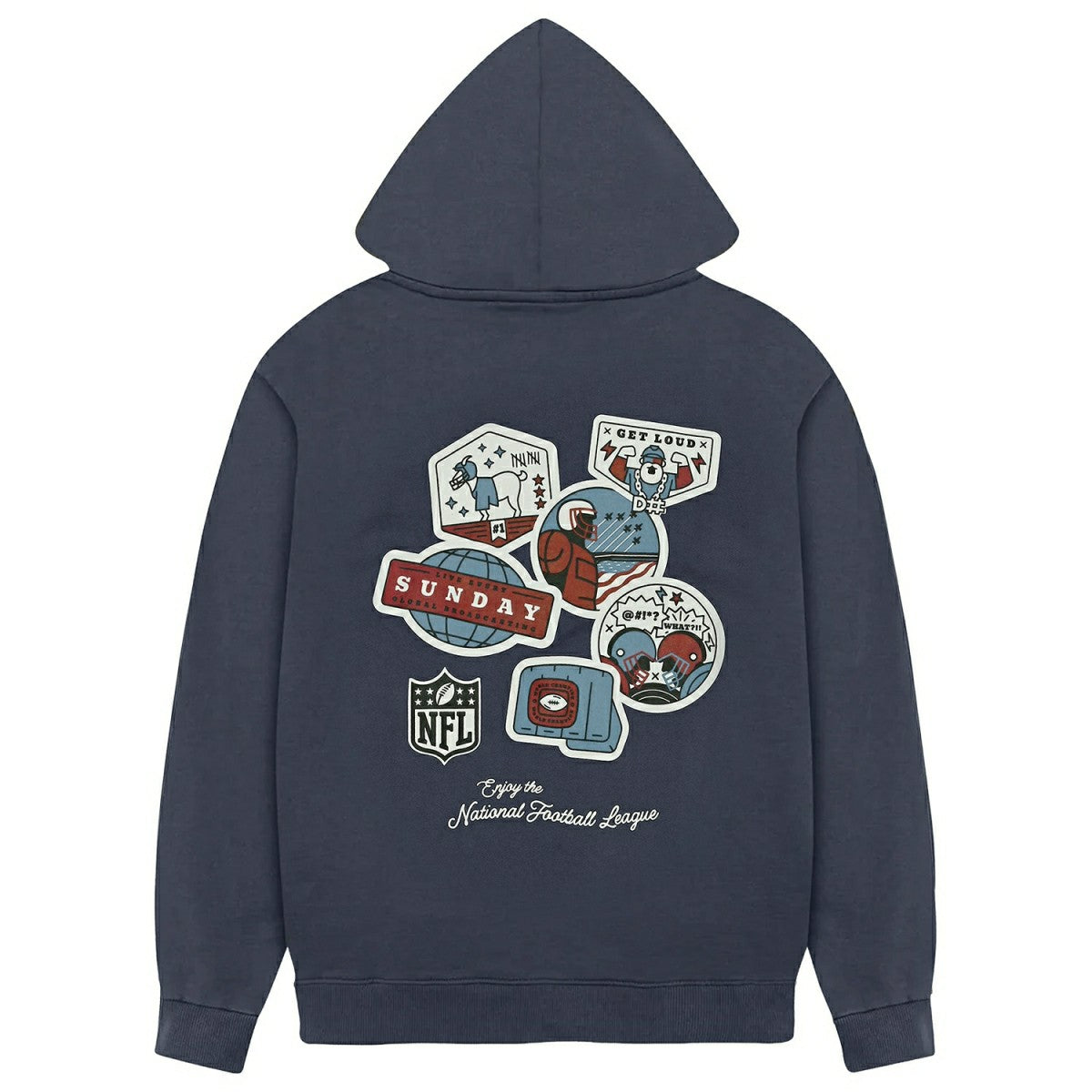 NFL Shield Core L&L '76 Boxer NFL Hoodie Navy Taass sale