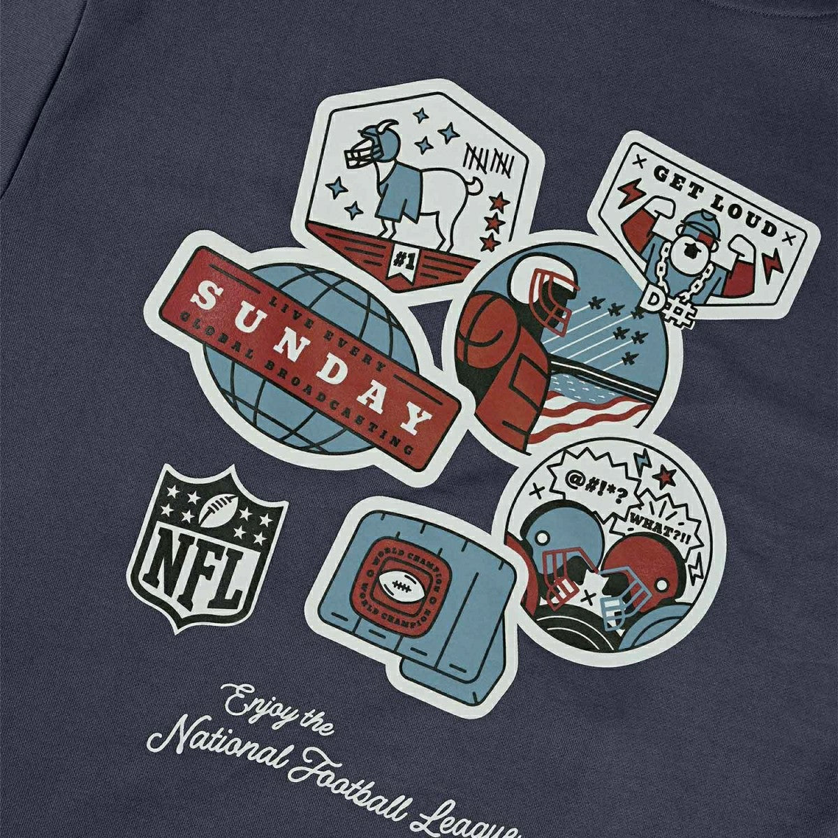NFL Shield Core L&L '76 Boxer NFL Hoodie Navy Taass sale