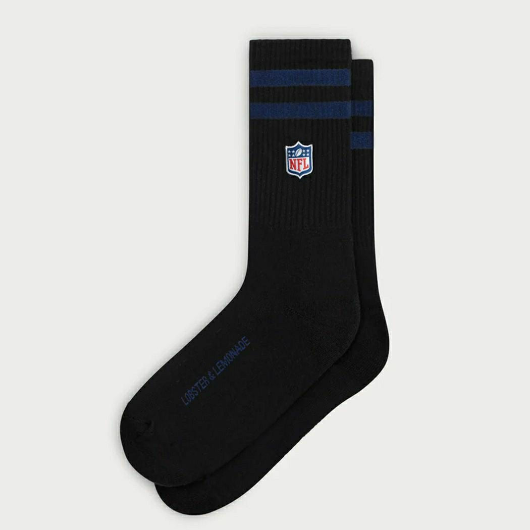 NFL Shield L&L '90 Classics NFL Crew Socks Black Taass US