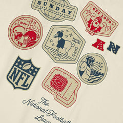 NFL Print L&L Core '89 Band T-Shirt Cream Classic
