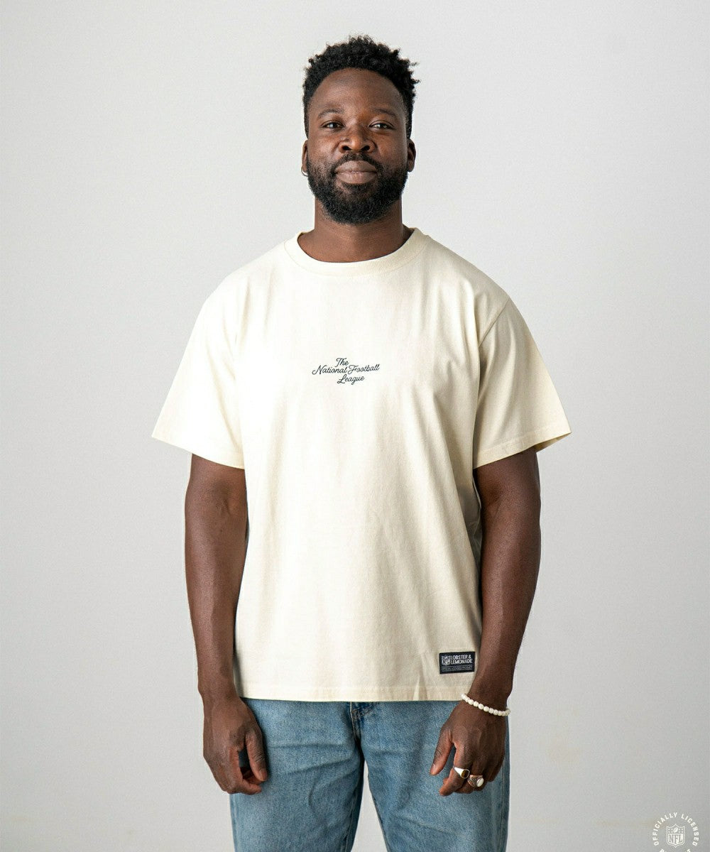 NFL Print L&L Core '89 Band T-Shirt Cream Classic