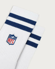 NFL Shield L&L '90 Classics NFL Crew Socks White Lifestyle