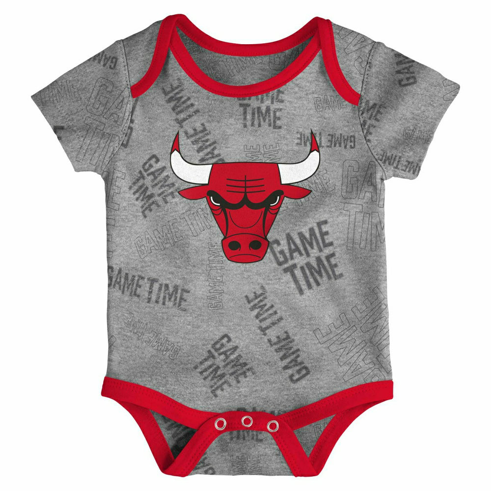 Chicago Bulls Game Time NBA Baby Bodysuit Set (3-Piece) Fashion