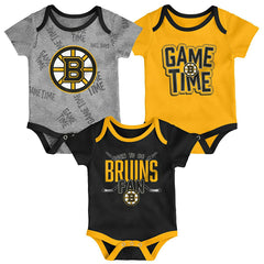 Boston Bruins Game Time NHL Baby Bodysuit Set (3-Piece) Lifestyle