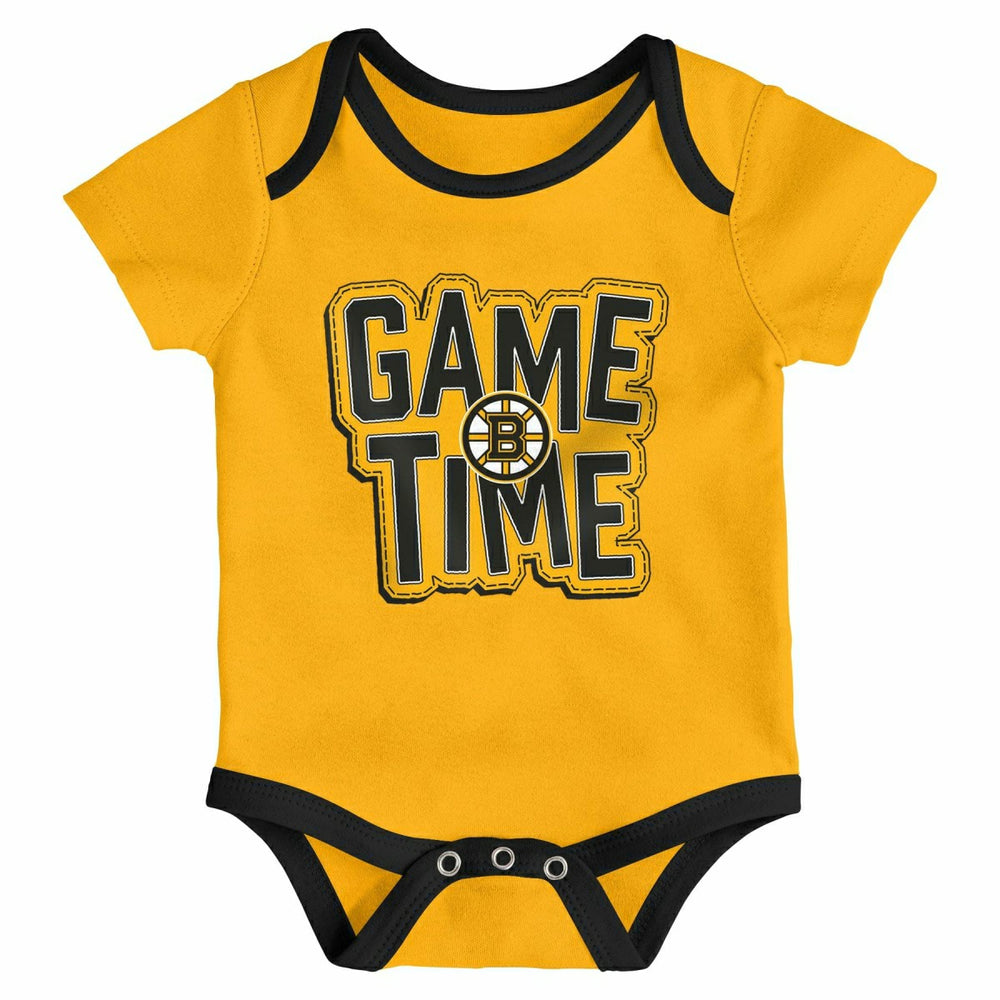 Boston Bruins Game Time NHL Baby Bodysuit Set (3-Piece) Lifestyle