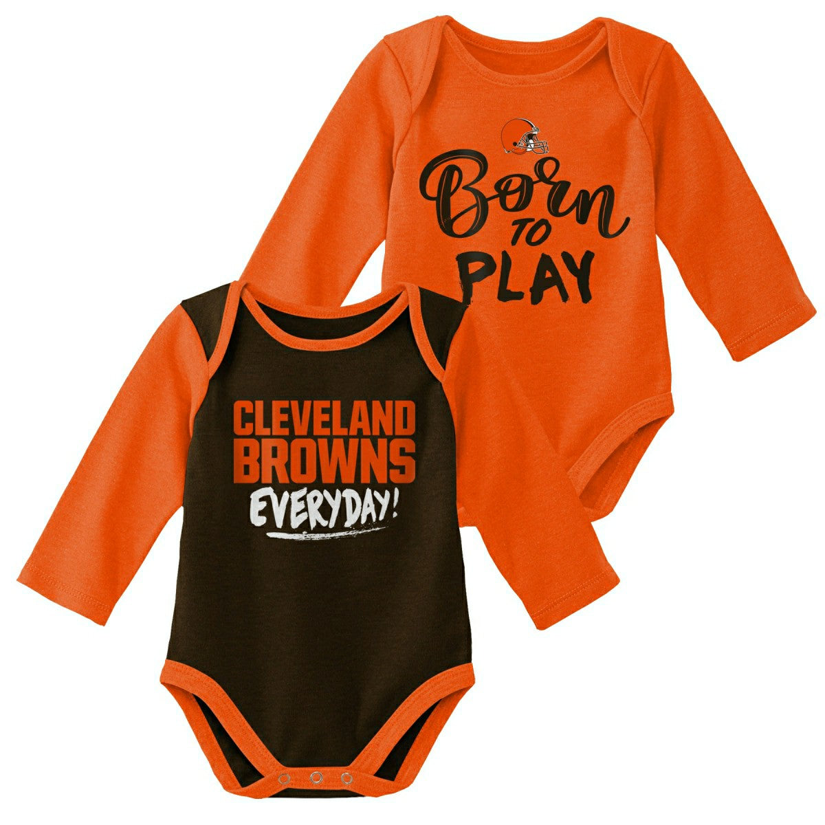 Cleveland Browns Born to Play NFL Baby Bodysuit Set (2-Piece) Taass US