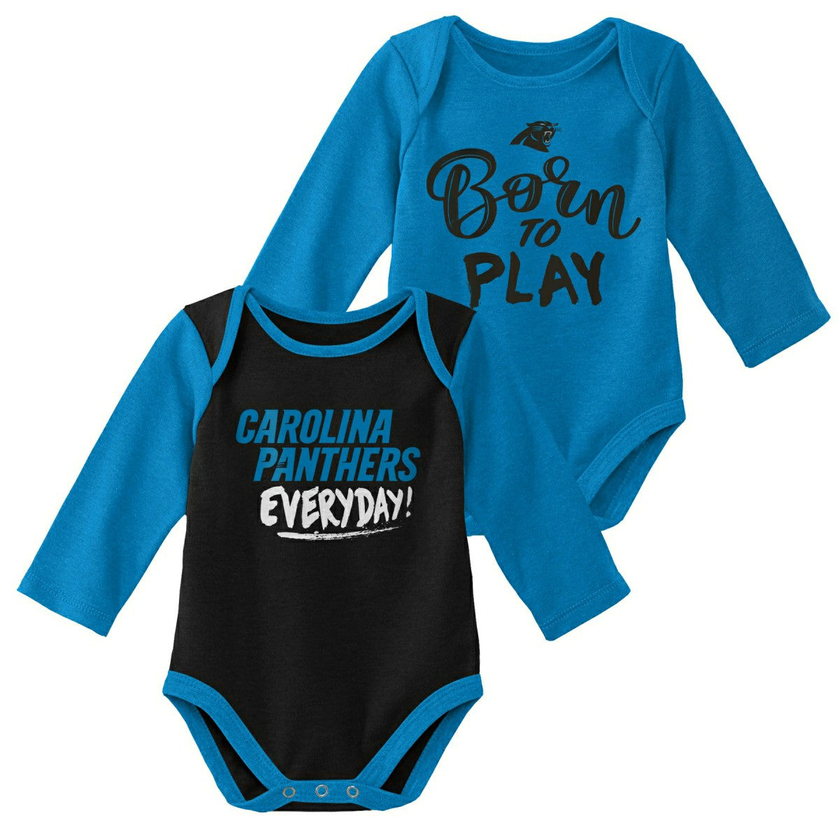 Carolina Panthers Born to Play NFL Baby Bodysuit Set (2-Piece) Classic