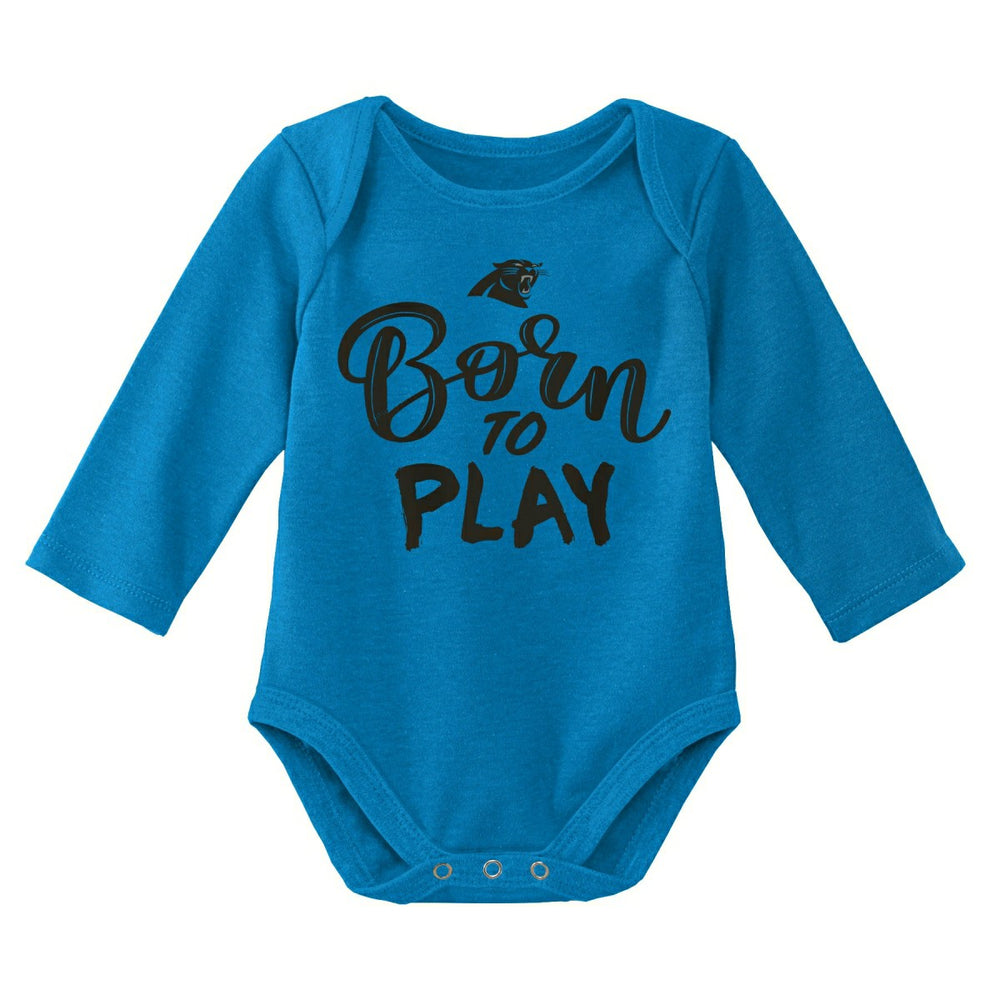 Carolina Panthers Born to Play NFL Baby Bodysuit Set (2-Piece) Classic