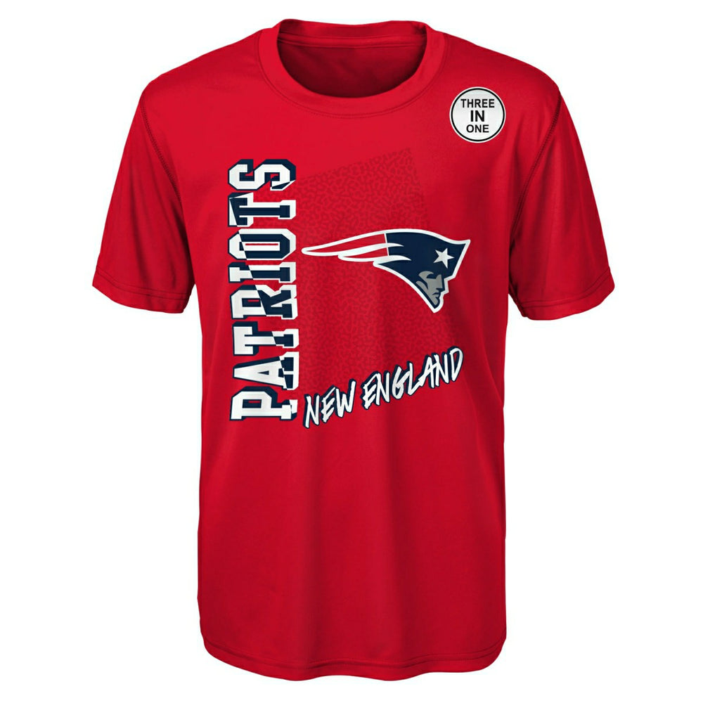 New England Patriots NFL Football 3-in-1 Combo Shirt Set (YOUTH) Lifestyle