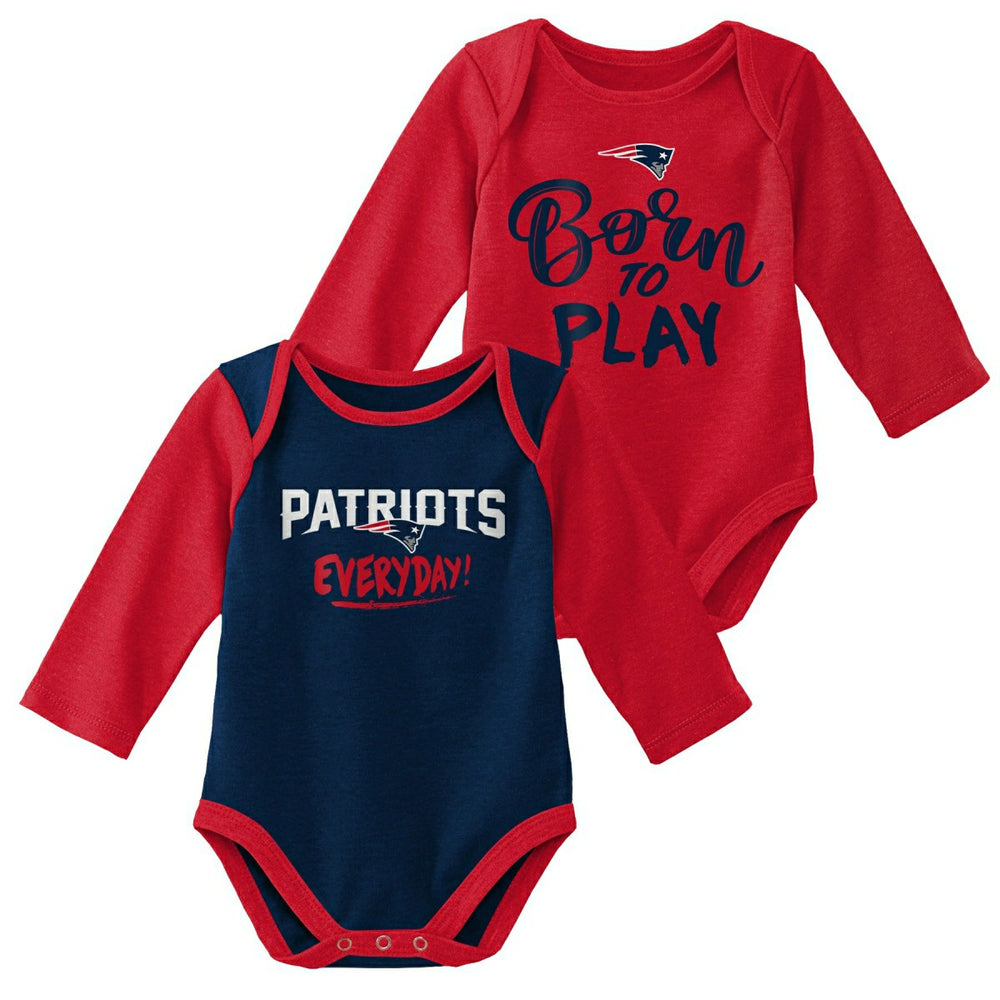 New England Patriots Born to Play NFL Baby Bodysuit Set (2-Piece) Taass sale