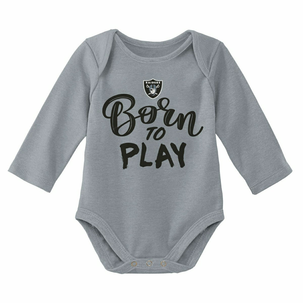 Las Vegas Raiders Born to Play NFL Baby Bodysuit Set (2-Piece) Taass for sale
