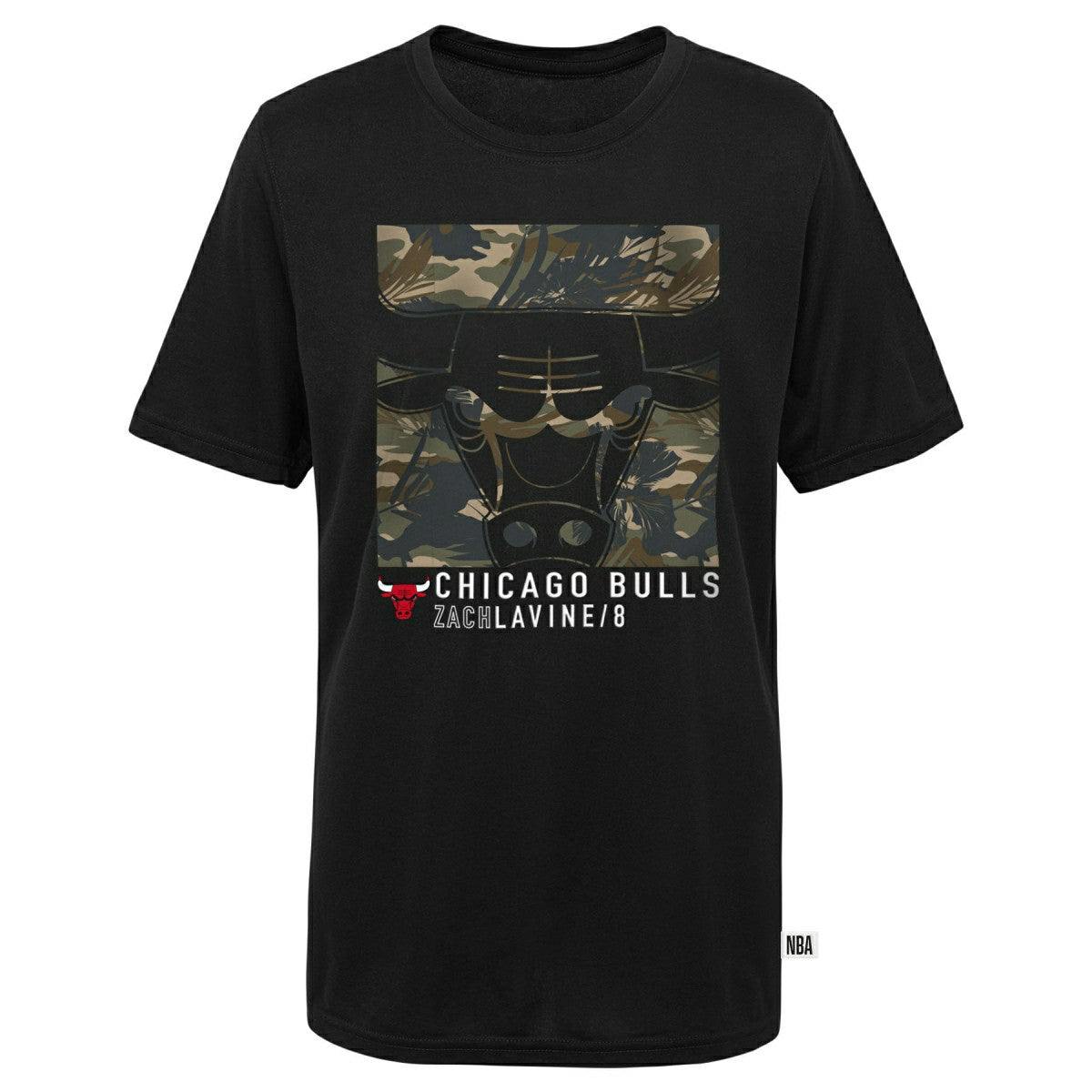 Chicago Bulls Zach Lavine Camo Logo NBA T-Shirt Black Taass US