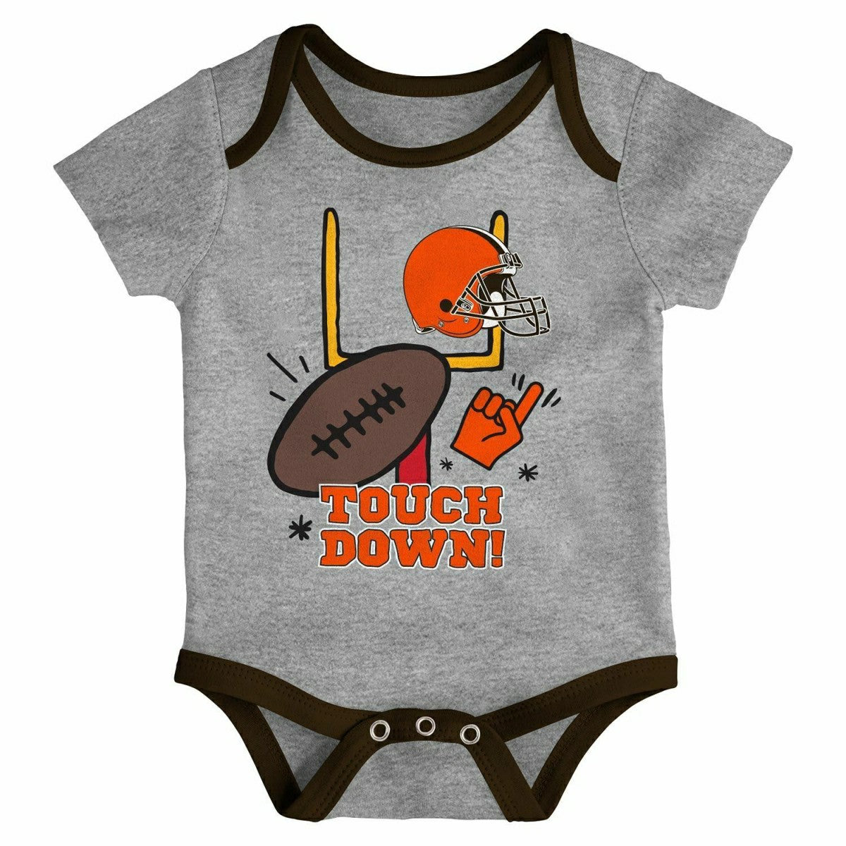 Cleveland Browns Champ NFL Infant Bodysuit Set (3-Piece) Fashion