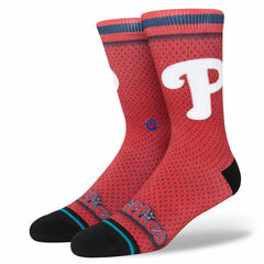 Philadelphia Phillies MLB Batting Practice Stance Crew Socks Fashion