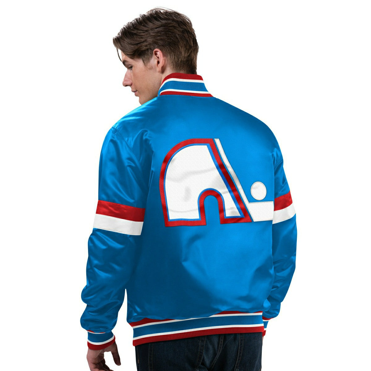Quebec Nordiques Starter Vintage Diveplay NHL Varsity Jacket Taass for sale