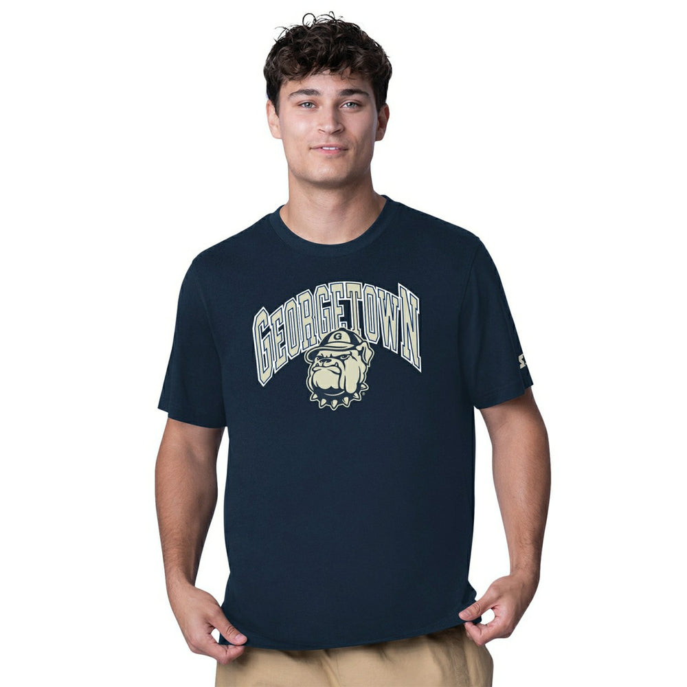 Georgetown Hoyas Starter Team Arch NCAA T-Shirt Navy Classic