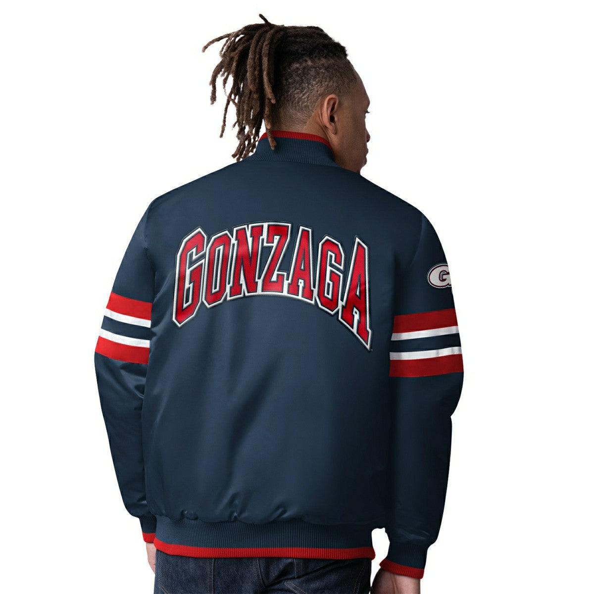 Gonzaga Bulldogs Starter Scout Varsity NCAA Jacket Navy Lifestyle