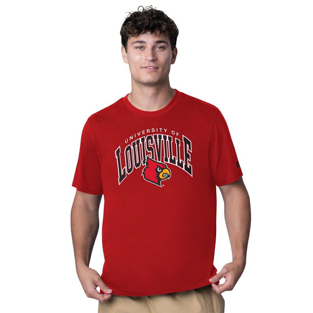 Louisville Cardinals Starter Team Arch NCAA T-Shirt Red Taass for sale