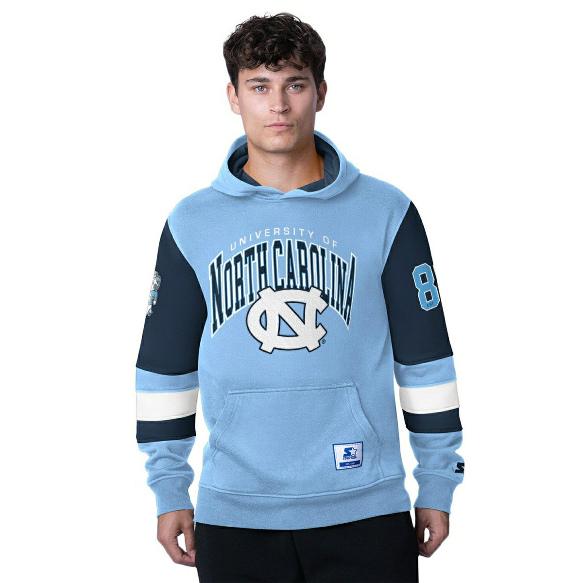 North Carolina Tar Heels Starter End Zone NCAA Hoodie Blue Classic
