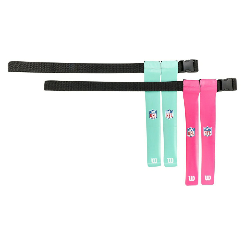Wilson NFL Flag Football Kit 6 Belts (Mint/Pink) Taass sale
