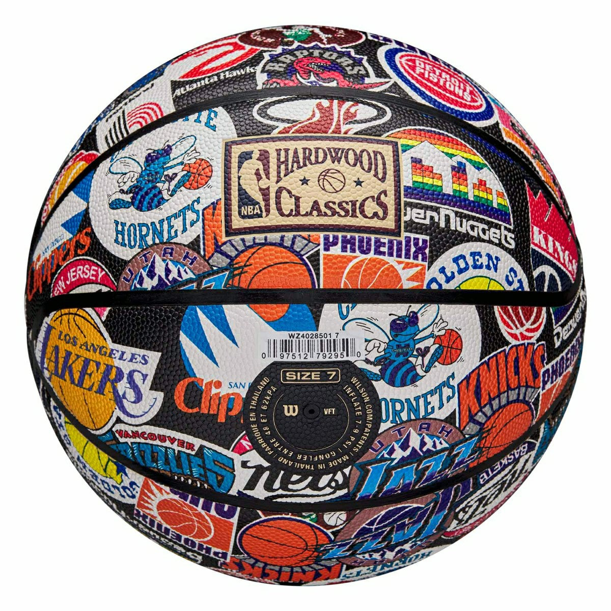 Wilson NBA Retro Hardwood Classics All Team Basketball (Size 7) Lifestyle