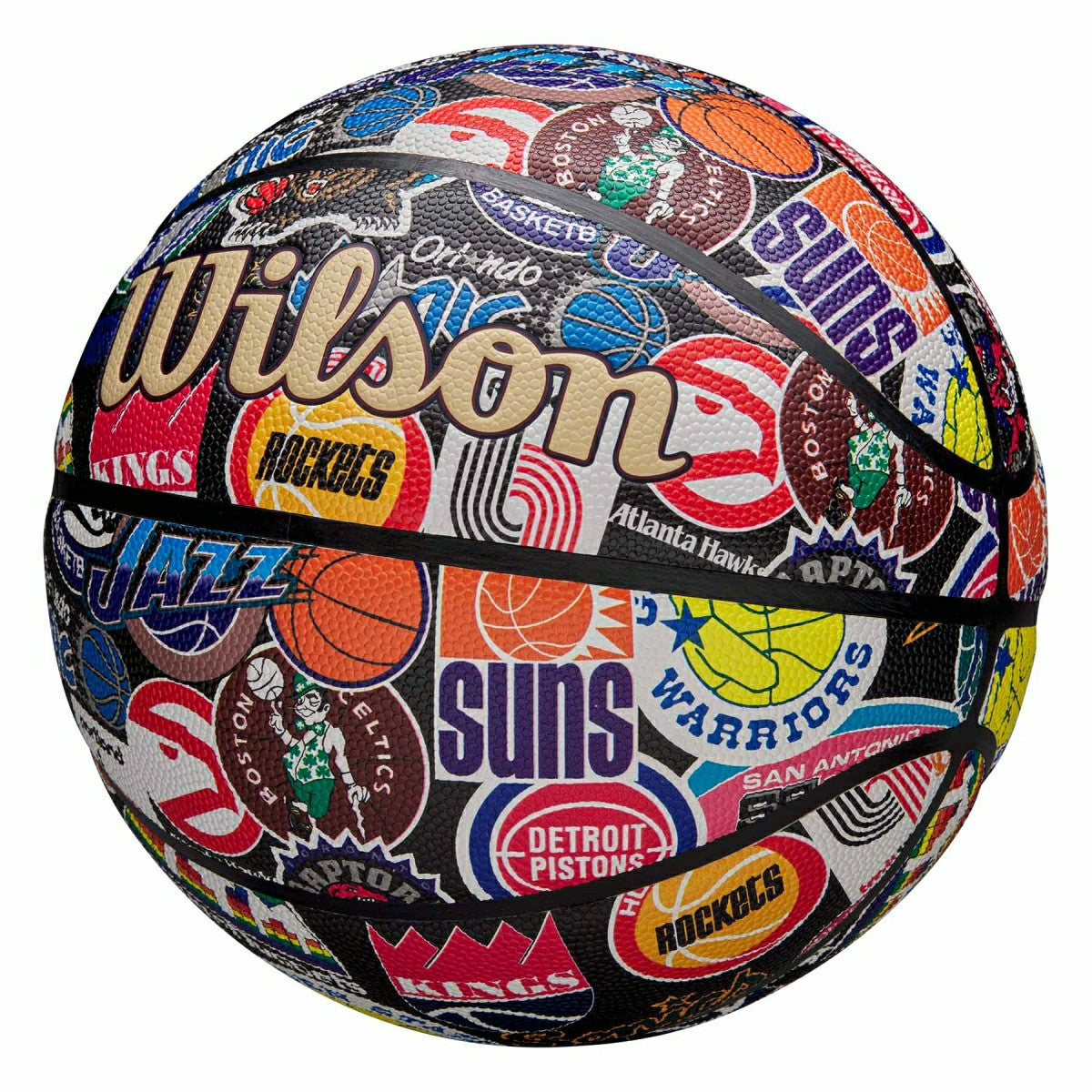 Wilson NBA Retro Hardwood Classics All Team Basketball (Size 7) Lifestyle